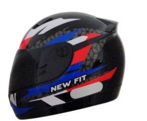 CAPACETE EBF (BRILHO) NEW FIT SHIFT PRETO/VERMELHO (60) ++