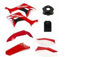 KIT CARENAGEM AMX CRF 250F (VERMELHO/BRANCO ACES. PRETO) ++