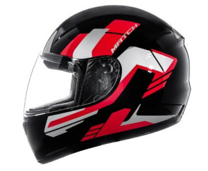 CAPACETE FLY F9 HG (BRILHO) MATCH PRETO/VERMELHO (60) ++