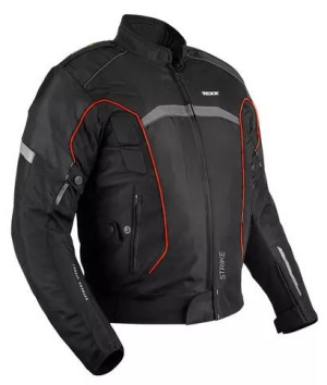 JAQUETA TEXX NEW STRIKE V2 MASCULINA PRETA/VERMELHA (6XL) ++
