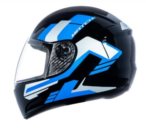 CAPACETE FLY F9 HG (BRILHO) MATCH PRETO/AZUL (60) ++