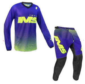 CONJUNTO CALÇA + CAMISA IMS MX AZUL/FLUOR (46/GG) ++
