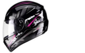 CAPACETE FLY F9 (BRILHO) CITY PRETO/ROSA (56) ++