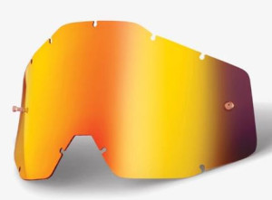 LENTE OCULOS 100% (ANTI - EMBAÇANTE) RACECRAFT 2/ACCURI 2/STRATA 2 (C/PINO TEAR OFF/VERMELHA) ++