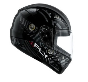 CAPACETE FLY F9 HG (BRILHO) MOTOR PRETO/GRAFITE (60) ++