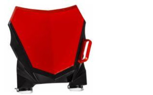 NUMBER PLATE AMX DUO CRF 250 (PRETO/VERMELHO) ++