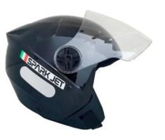 CAPACETE EBF (BRILHO) SPARK JET SOLID PRETO (ABERTO) (60) ++