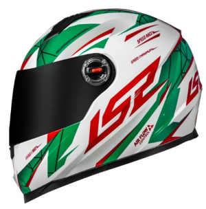 CAPACETE LS2 FF 358 (BRILHO) CLASSIC EVO DRAZE BRANCO/VERMELHO/VERDE (58) ++