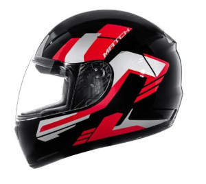 CAPACETE FLY F9 HG (BRILHO) MATCH PRETO/VERMELHO (58) ++