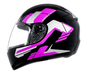 CAPACETE FLY F9 HG (BRILHO) MATCH PRETO/ROXO (56) ++