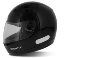 CAPACETE EBF 7 (BRILHO) NEW SOLID PRETO (58) ++