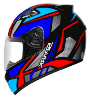 CAPACETE EBF (BRILHO) SPARK SPIDER PRETO/AZUL (60) ++