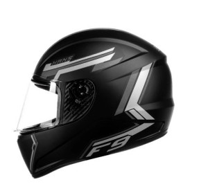 CAPACETE FLY F9 HG (FOSCO) HANS PRETO FOSCO/GRAFITE (60) ++