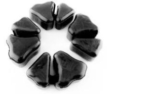 BUCHA COROA TITAN 150/FAN 150/TITAN 160 (KIT 4 PÇS/BORRACHA)