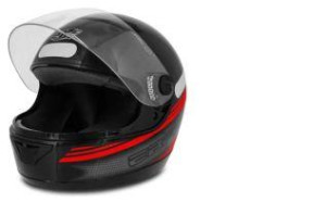 CAPACETE EBF 7 (BRILHO) CARBON PRETO/VERMELHO (56) ++