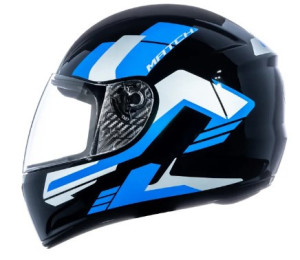 CAPACETE FLY F9 HG (BRILHO) MATCH PRETO/AZUL (58) ++