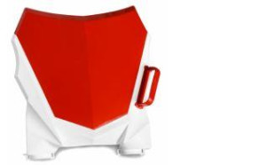 NUMBER PLATE AMX DUO CRF 250 (BRANCO/VERMELHO) ++