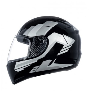 CAPACETE FLY F9 HG (BRILHO) MATCH PRETO/GRAFITE (58) ++