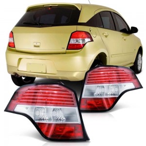 Par Lanterna Traseira Chevrolet Agile 2009 A 2013 Bicolor Acrilica