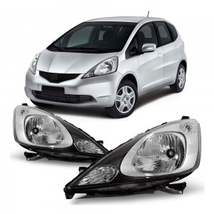 Par Farol Honda Fit ano 2009 a 2012 Máscara Negra