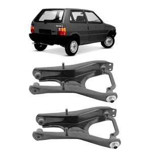 Par Bandeja da Suspensão Fiat Uno ano 1984 a 2006 Traseira Motorista e Passageiro