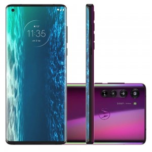 Smartphone Motorola Edge 128GB Câmera Tripla 64MP + 16MP + 8MP Frontal 25MP 6GB RAM Tela 6,7 Android 10.0 - Midnight Red