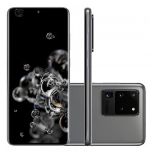 Smartphone Samsung Galaxy S20 Ultra 128GB 12GB RAM Câmera Quádrupla 108MP + 48MP + 12MP + ToF Frontal 40MP - Cosmic Gray Smartphone Samsung Galaxy S20 Ultra 128GB 12GB RAM Câmera Quádrupla 108MP + 48MP + 12MP + ToF Frontal 40MP - Cosmic Gray