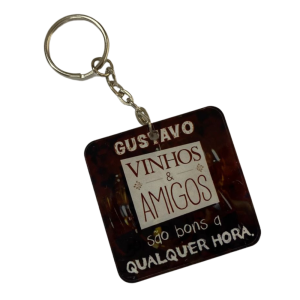 Chaveiro Acrílico Cristal 5x5 cm - 