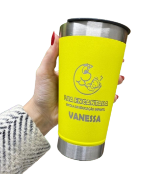 Copo Térmico Aço Inox com Tampa e Abridor 473ml - 