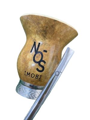 Cuia de Porongo com Pé de Metal - 