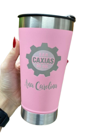 Copo Térmico Aço Inox com Tampa e Abridor 473ml