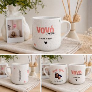 Caneca Branca com Coração Embutido 325ml