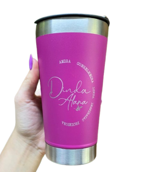 Copo Térmico Aço Inox com Tampa e Abridor 473ml - 