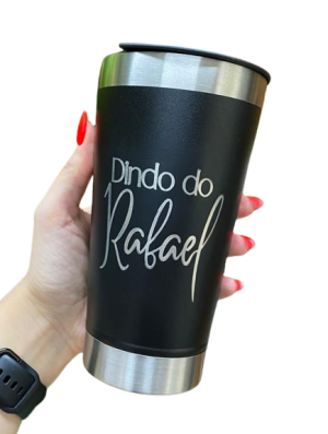 Copo Térmico Aço Inox com Tampa e Abridor 473ml - 