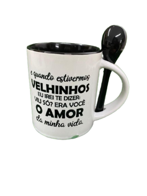 Caneca com Colher 325 ml - 