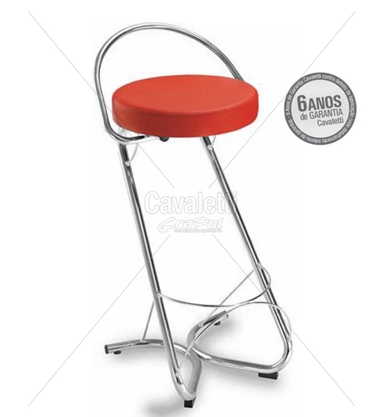 Banqueta / Banco - com encosto 14016 - Cromada -  Cavaletti Banqueta / Banco - com encosto 14016 - Cromada -  Cavaletti