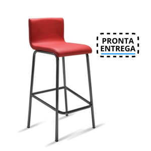 Banqueta / Banco -  com encosto 14020 - Estrutura preta - Cavaletti Banqueta / Banco -  com encosto 14020 - Estrutura preta - Cavaletti