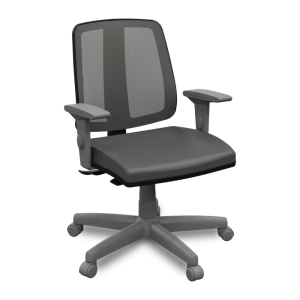 Cadeira para escritório executiva giratória 43103 SRE - Linha Flip - Braço SL - Cavaletti - Aranha Polaina Cinza Cadeira para escritório executiva giratória 43103 SRE - Linha Flip - Braço SL - Cavaletti - Aranha Polaina Cinza