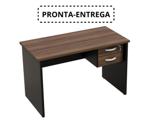Mesa Reta Pé Painel com Gaveteiro Fixo 2 gavetas - MDP 25mm - 1200mm x 600mm x 750mm Mesa Reta Pé Painel com Gaveteiro Fixo 2 gavetas - MDP 25mm - 1200mm x 600mm x 750mm