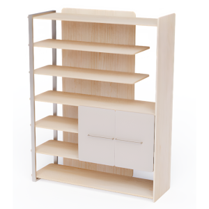 Armário Estante Alto com 2 portas e 5 prateleiras laterais - Linha Pampa - 1300mm x 425mm x 1700mm Armário Estante Alto com 2 portas e 5 prateleiras laterais - Linha Pampa - 1300mm x 425mm x 1700mm