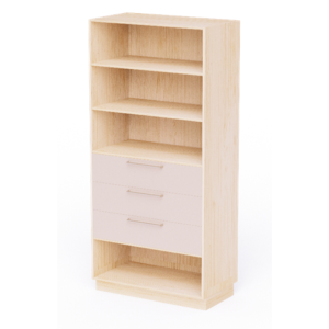 Armário Alto com 2 prateleiras superiores e 3 gavetas - Linha Pampa - 800mm x 425mm x 1700mm Armário Alto com 2 prateleiras superiores e 3 gavetas - Linha Pampa - 800mm x 425mm x 1700mm