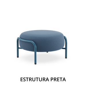 Puff Estofado 31105 - Estrutura Preta - Linha Boldy - Cadeiras Cavaletti Puff Estofado 31105 - Estrutura Preta - Linha Boldy - Cadeiras Cavaletti
