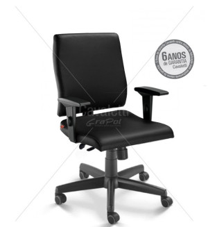 Cadeira para escritório giratória diretor 18002 - SYNCRON - Linha Slim - Braço SL - Cavaletti - Base Polaina Cadeira para escritório giratória diretor 18002 - SYNCRON - Linha Slim - Braço SL - Cavaletti - Base Polaina