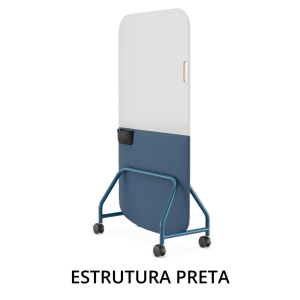 Painel 31163 c/ Lousa - Altura 1750mm e Com Rodízio 85 Nylon - Altura 1450mm - Estrutura Preta - Linha Boldy - Cadeiras Cavaletti (OBS: Rodízios frontais com trava e rodízios traseiros sem trava) Painel 31163 c/ Lousa - Altura 1750mm e Com Rodízio 85 Nylon - Altura 1450mm - Estrutura Preta - Linha Boldy - Cadeiras Cavaletti (OBS: Rodízios frontais com trava e rodízios traseiros sem trava)