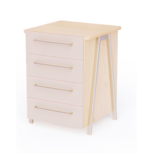 Gaveteiro Pedestal 4 gavetas - Linha Pampa - 450mm x 440mm x 610mm Gaveteiro Pedestal 4 gavetas - Linha Pampa - 450mm x 440mm x 610mm