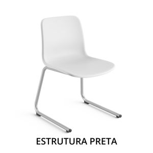 Cadeira Fixa 46005 Estrutura C Preta - (Concha Plástica s/ Estofado)  - Linha Match - Cadeiras Cavaletti Cadeira Fixa 46005 Estrutura C Preta - (Concha Plástica s/ Estofado)  - Linha Match - Cadeiras Cavaletti