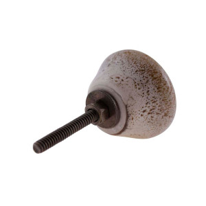 Puxador Decorativo Branco com Pigmentos Soft em Cerâmica