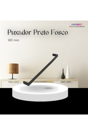 Puxador Preto Fosco 160 mm- Zamac - Italy LIne