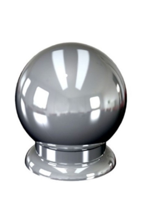 Puxador de Armário e Gaveta Plástico  Modelo   Bola  Grande Cromado - - puxador plastico cromado bola  2