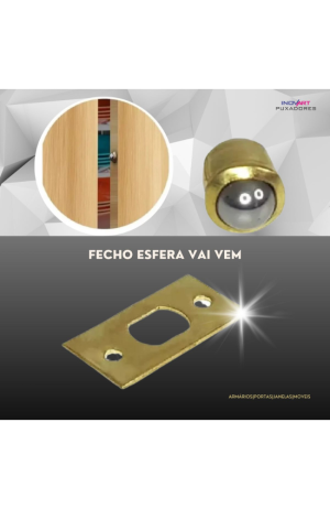 Fecho Esfera Vai Vem Armários Porta Janelas Moveis 8mm -10 mm e 12mm